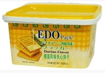 EDO pack durian taste soda biscuit handcuff pack soda biscuits 600g*8 box box
