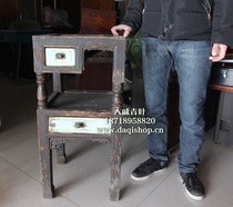 Republic of China tea table solid wood old tea table retro nostalgic solid wood cabinet old table (props rental)