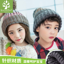 kk Tree Childrens hat autumn and winter plus velvet warm baby hat male child wool hat tide tide