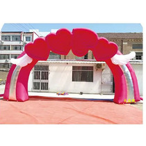 New 8-meter love flying arch Rainbow door air mold arch Inflatable arch Wedding arch