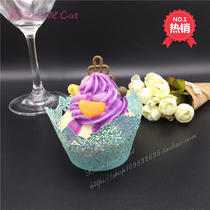 New Dessert Taiwan Art Cupcake Edge Wedding Exquisite Hollow Flower Cake Edge Decoration 12 Pieces