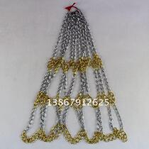 Metal anti-rust basket net ball Net iron chain net Iron net waterproof anti-rust galvanized two-color basketball net