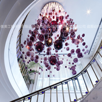 Proud Light Creativity Engineering Aerial Art Hanging Accessories Overall Soft-mounted Restaurant Ceiling Decorations Glass Ball Hanging Accessories