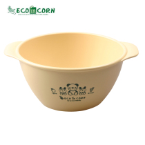 South Korea imported ECO corn starch children double hand bowl baby eating environmental protection tableware anti-drop rice soup bowl
