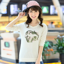 2020 Autumn womens new T-shirt Korean version of Girls long sleeve T-shirt middle school students sports T-shirt womens spring loose coat