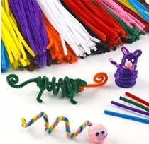 Kindergarten supplies * Environmental decorations * Decorative velvet hair roots * Twisted sticks * hair sticks * Magic sticks * colored velvet strips