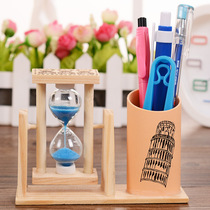 Birthday graduation season gifts for male and female teachers and classmates rotating hourglass pen holder creative desktop decoration Student stationery
