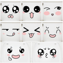 Removable wall stickers Toilet stickers Emoticons Toilet toilet furniture Bathroom Self-adhesive paper Wall decorations