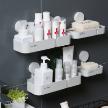 Toilet rack bathroom suction wall shower gel rack for shampoo bathroom supplies storage