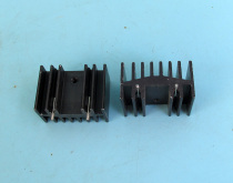 Multi-leaf aluminum radiator plastic sealed power tube with length 35 width 20 height 25 black three-terminal voltage regulator