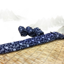 Wu Shenyun guqin absolutely loud guqin bag Blue flower cloth thickened guqin bag can be backed and mentioned Guqin accessories