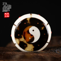 Natural Deer Antlers two-pass Yin and Yang Gossip Tai Chi Drum Drum Corner Back Cloud Pendant Star Moon King Diamond Buddha Pearl Pendant S