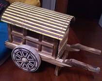 Exquisite antique wooden crafts ornaments out of the palace wooden antique carriage model