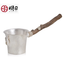 Tomorrow Sterling Silver Fair Cup silver teaspoon handmade silver tea set wooden handle 99 foot silver handmade silverware