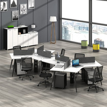 Simple fashion screen staff table office furniture staff desk computer desk 3 6 8 people Office table and chair