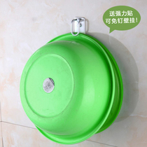 Meike space aluminum bath basin hook nail-free wall washbasin hook Child baby child bathtub clip