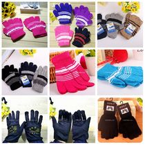 Autumn Winter Children Warm Magic Gloves Adults Halffinger Gloves Male And Female Full Finger Gloves Wool Cord Warm Five Finger Gloves