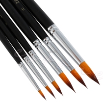 6 Round Pointed Tip Paint Brushes For Artist Oil Painting Wa