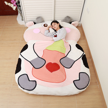 Mattress Tatami 12 zodiac Cow cartoon lazy hair thickened mattress Folding economy single 1 2m Double 1 5m