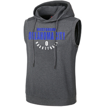 Spring and summer short sleeve hoodie jumper vest sleeveless training suit basketball jersey sports sweater T-shirt men hooded short sleeve