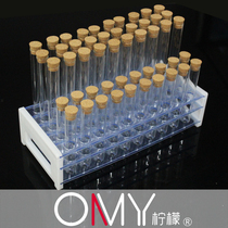 50 test tube with Cork 3 layer test tube rack set 15*100 15*150 glass test tube package
