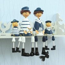 Hanging doll ornaments Mediterranean style navy foot doll iron doll