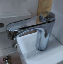 All copper thickened delay basin faucet in public places wash basin faucet hand press type delay single Cold Faucet