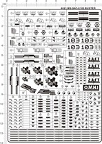 4021-MG GAT-X103 BUSTER STORM GD METAL STICKER 111