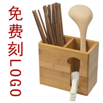 Bamboo chopsticks tube Chopsticks tube chopsticks cage Chopsticks box Creative bamboo and wood chopsticks tube drain chopsticks bucket Spoon tube tableware storage