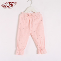 Summer new girl baby casual pants in childrens summer home casual in childrens summer home leisure