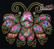 Thickened Flannel Butterfly ethnic blower embroidered embroidered embroidered embroidered sheet DIY handmade clothing bag handmade accessories butterfly