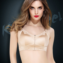 Export foreign trade womens vest type non-rimmed underwear large size sports bra zipper full cup fat mm gathered underwear