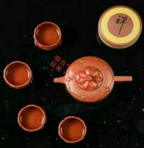 Zen Tea Blind Qianlong Imperial Pen Heart Sutra Purple Sand Pot Set Auspicious Pot collection set Tea Zen Blind