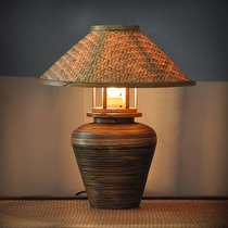 Thai style hotel Inn hotel room bedside lamp Southeast Asia home decoration gift creative bamboo table lamp