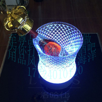 Single-branched Luminous Champagne Barrel LED Ice Bucket Ice Cubes Waist Type Champagne Barrel Ice Bucket