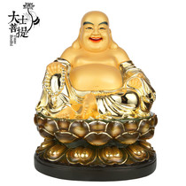 Taiwan bronze Buddha statue Pure copper gilded Maitreya Buddha ornament Maitreya Buddha laughing Buddha statue Big belly Buddha home offering