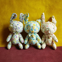 Super cute little flower rabbit pendant Chinese style fabric doll doll key chain jewelry activity gift