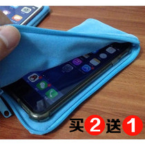 5SE double-layer fleece cover iphone 7 mobile phone cloth bag X Apple 6 4 7 5 5 inch hanging neck cover 8PLus suitable