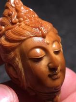 Pure handmade olive nuclear carving single seed Su Gong masters works Guanyin method Xingsanhua Meilin nuclear single-core pendant