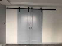 Barn door Glass door Bathroom door Indoor wooden door Indoor door Cloakroom Kitchen sliding door Push-pull hanging track