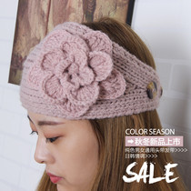 Promotion Korea autumn and winter New Vintage woven hand knitted warm wool cap wide hair band hair wrap headgear headgear