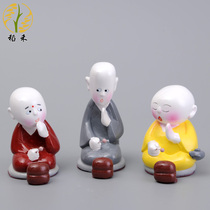 Ceramic Crafts Clay Doll Doll Home Wine Cabinet Decoration Ornaments Chinese Style Special Small Gifts Three Monks