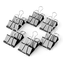 Deli long tail clip 9546 black ticket clip dovetail clip data clip office supplies 12 15mm