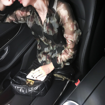 Look forward to N years only for the beauty and beauty 100% true silk mulberry silk micro-transparent sexy crushed flower zipped-shirt short coat woman