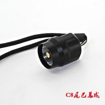 LED flashlight accessories C8 T6 Q5 R2 CREE strong light rechargeable flashlight Tail Tail switch