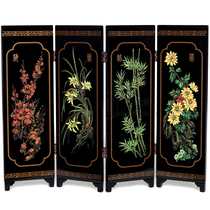 Chinese style lacquerware screen study decoration holiday gifts for colleagues friends customers Mei Lan bamboo and chrysanthemum
