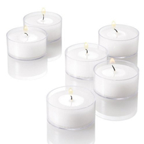 Candle transparent shell Tea wax smokeless Tea wax PVC Tea wax candle holder with Tea wax white candle Tea wax