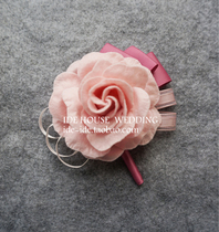 Wedding wedding wedding wedding supplies High-end pink Western-style bride bridesmaid sister corsage corsage brooch