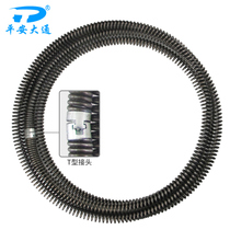 Pipe dredging machine fittings diameter 22mm GQ150 type flexible shaft spring galvanized joint 5 meters a piece