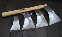Single-sided axe hand-forged card Steel woodworking axe Carpenter axe hand-made axe hand-made wooden handle installation iron piece
